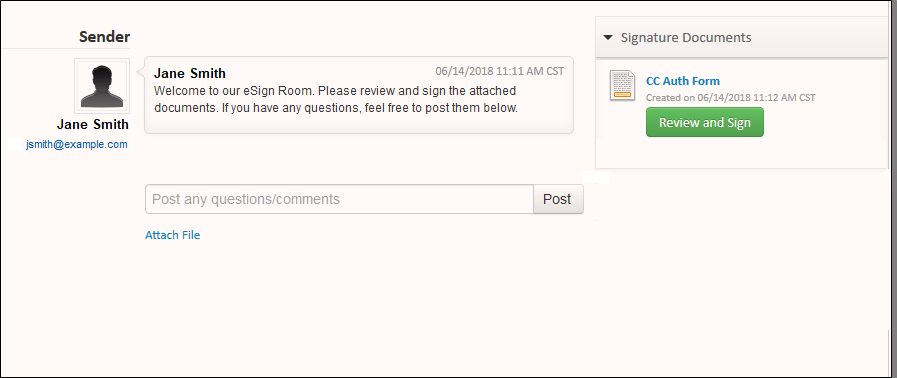 Authorization Signature Room (Classic)