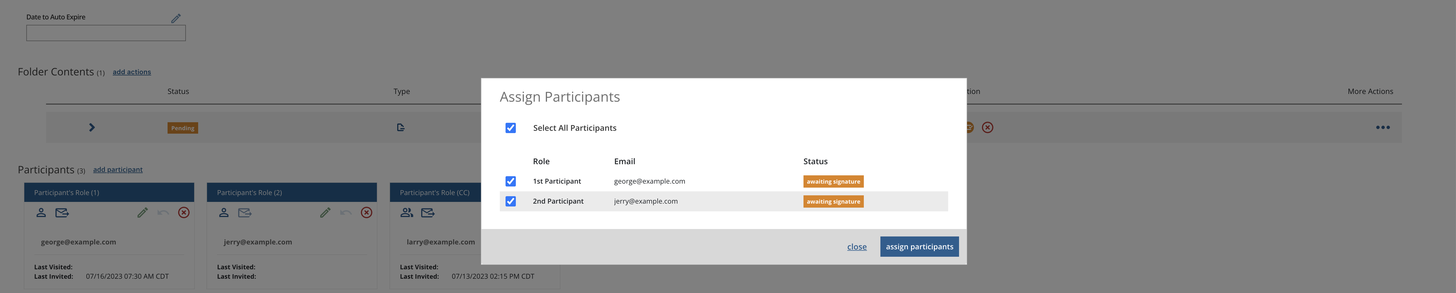 Assign Participants